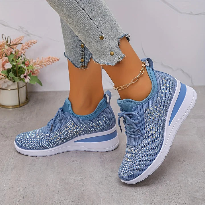Assina Orthopedic Sneakers with Lightweight Comfort and Radiant Finish for Autumn and Summer