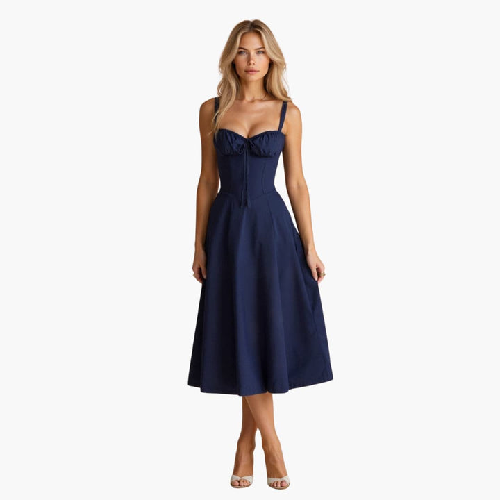 Stella Women's Light Flowy Midi Dress Elegant Comfortable Summer & Autumn