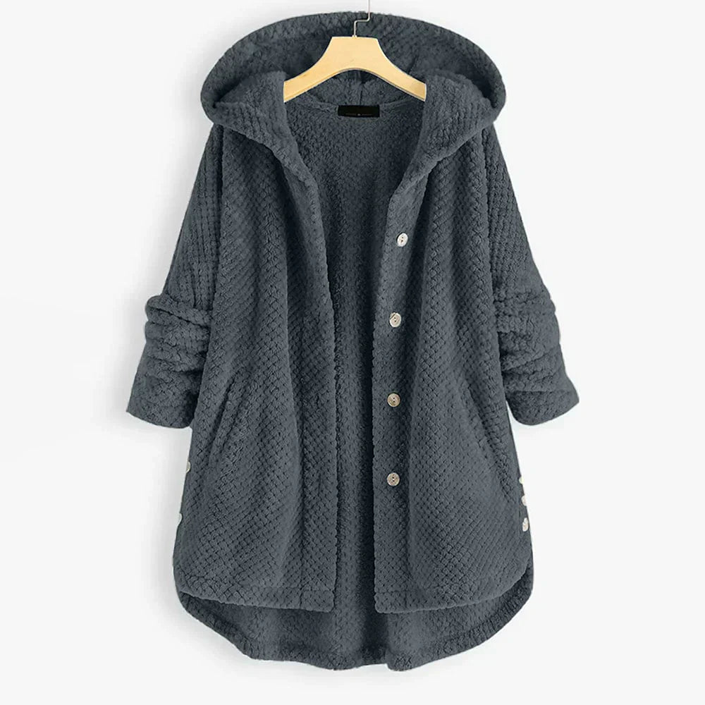 Franca Reversible Hooded Fleece Jacket – Warm and Comfortable Autumn Outerwear