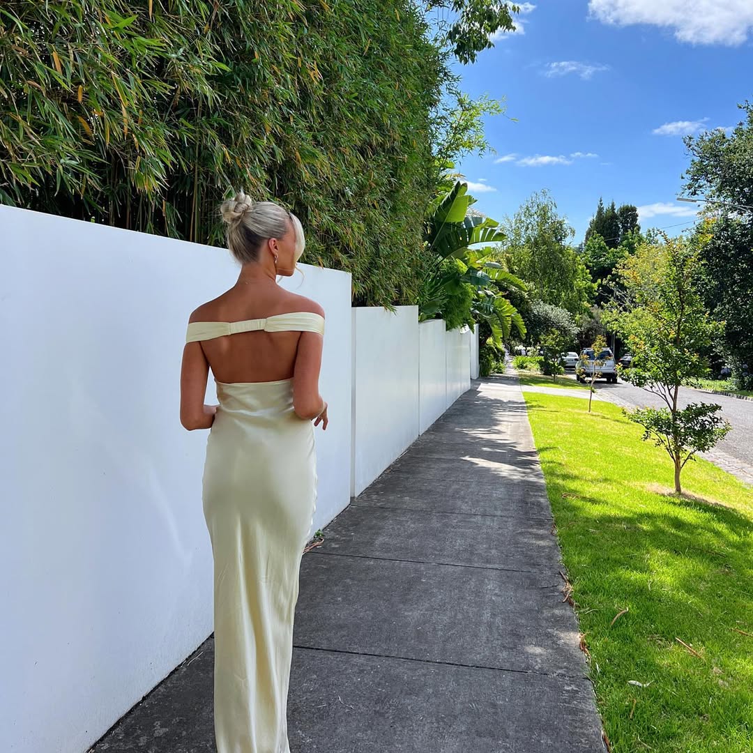 Emory Satin Backless Maxi Dress Elegant Evening Gown for Autumn