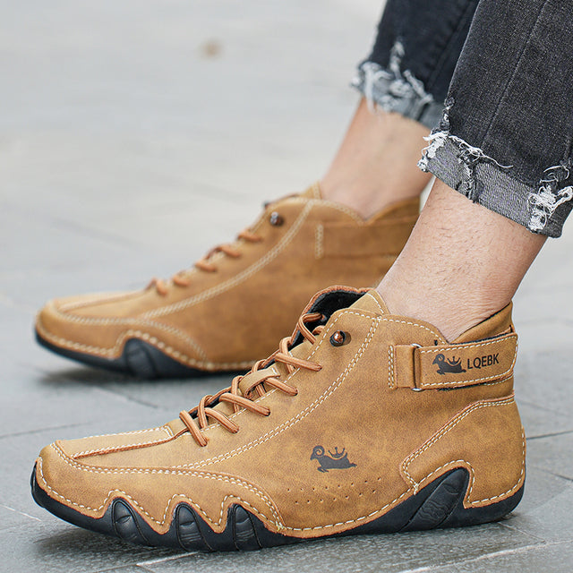 Non-Slip Comfortable Leather Shoes with Orthopedic Insoles for Sensitive Feet Unisex – Autumn