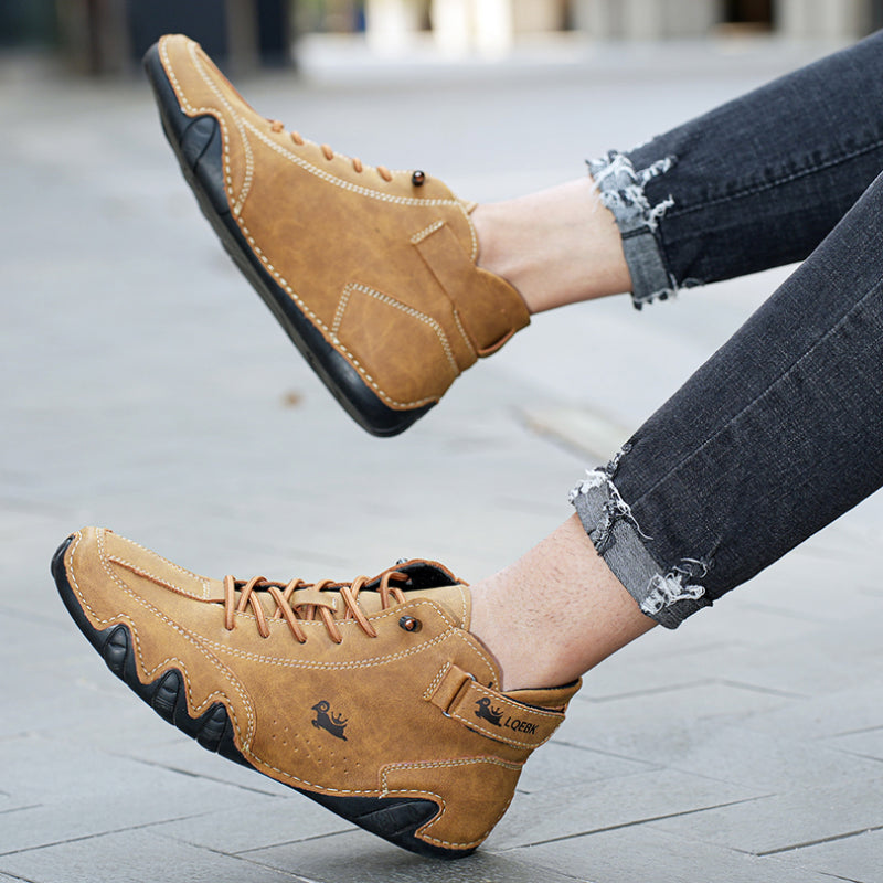 Non-Slip Comfortable Leather Shoes with Orthopedic Insoles for Sensitive Feet Unisex – Autumn