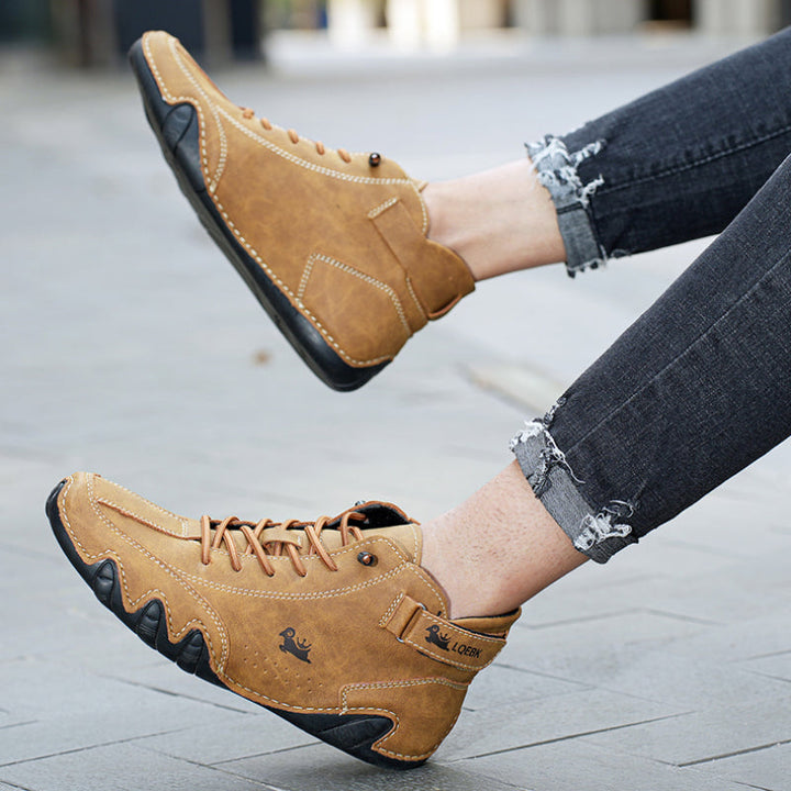 Non-Slip Comfortable Leather Shoes with Orthopedic Insoles for Sensitive Feet Unisex – Autumn