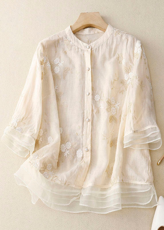 Kourtney Chic Embroidered Blouse Lightweight Breathable Design for Summer and Autumn