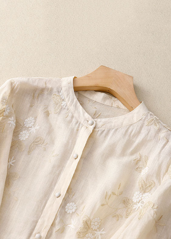 Kourtney Chic Embroidered Blouse Lightweight Breathable Design for Summer and Autumn
