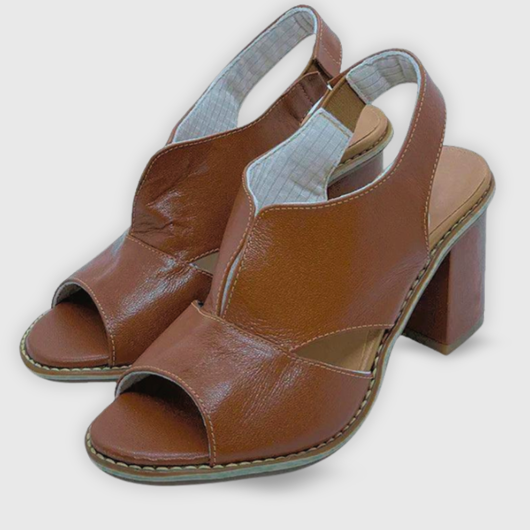 Nicole Stylish Summer and Autumn Mid-Heel Sandals