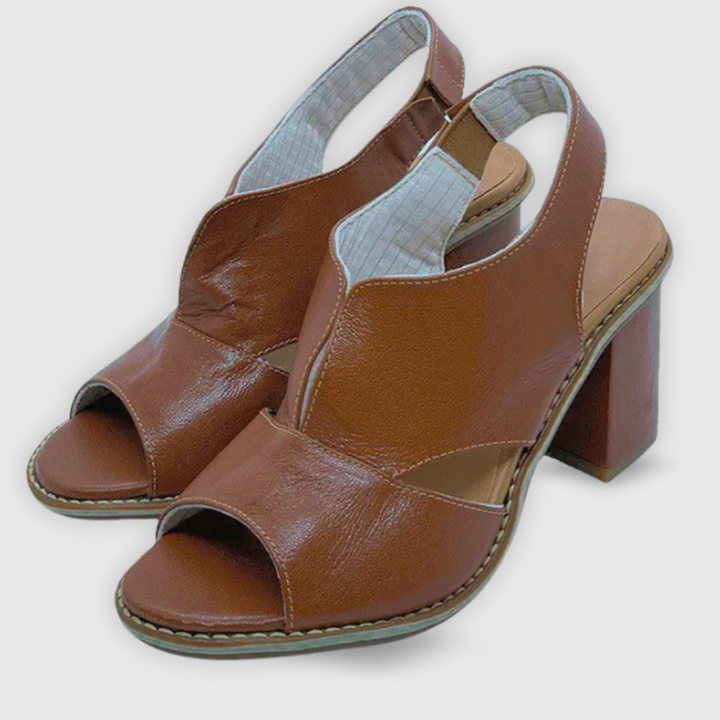 Nicole Stylish Summer and Autumn Mid-Heel Sandals
