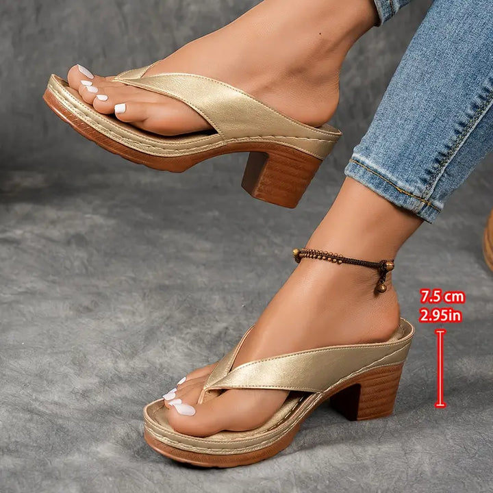 Ascend Stylish Summer Heeled Sandals with Comfortable Elegant Design