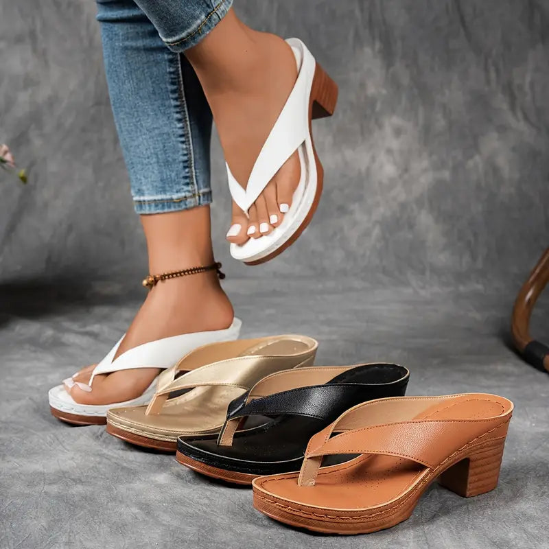 Ascend Stylish Summer Heeled Sandals with Comfortable Elegant Design