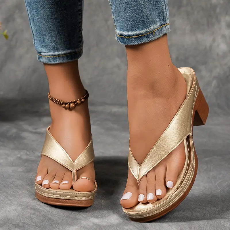 Ascend Stylish Summer Heeled Sandals with Comfortable Elegant Design