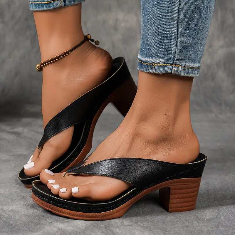Ascend Stylish Summer Heeled Sandals with Comfortable Elegant Design