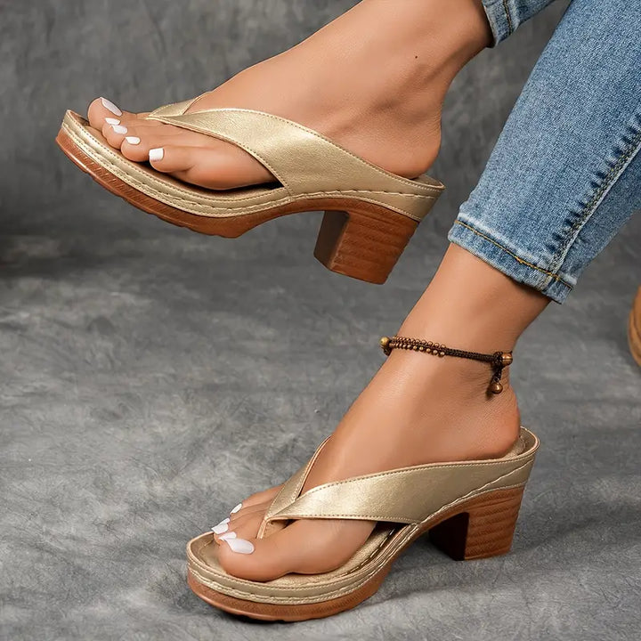 Ascend Stylish Summer Heeled Sandals with Comfortable Elegant Design