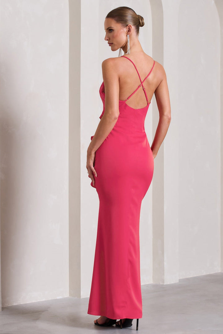 Lottie Elegant Off-Shoulder Backless Maxi Dress for Autumn and Summer