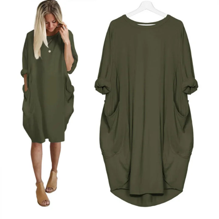 Bianca Stylish Loose Casual Dress for Summer and Autumn Comfortable Lightweight Design