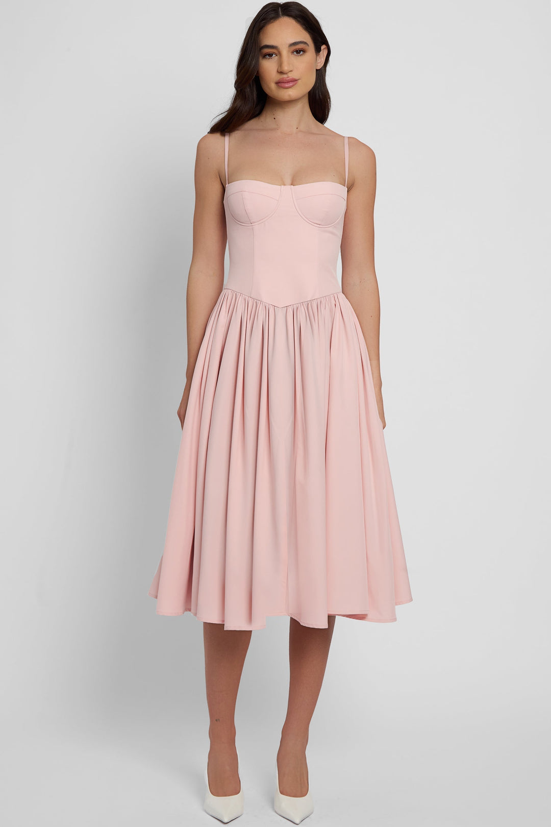 Ciara Bustier Midi Dress Elegant Silhouette Autumn Fashion