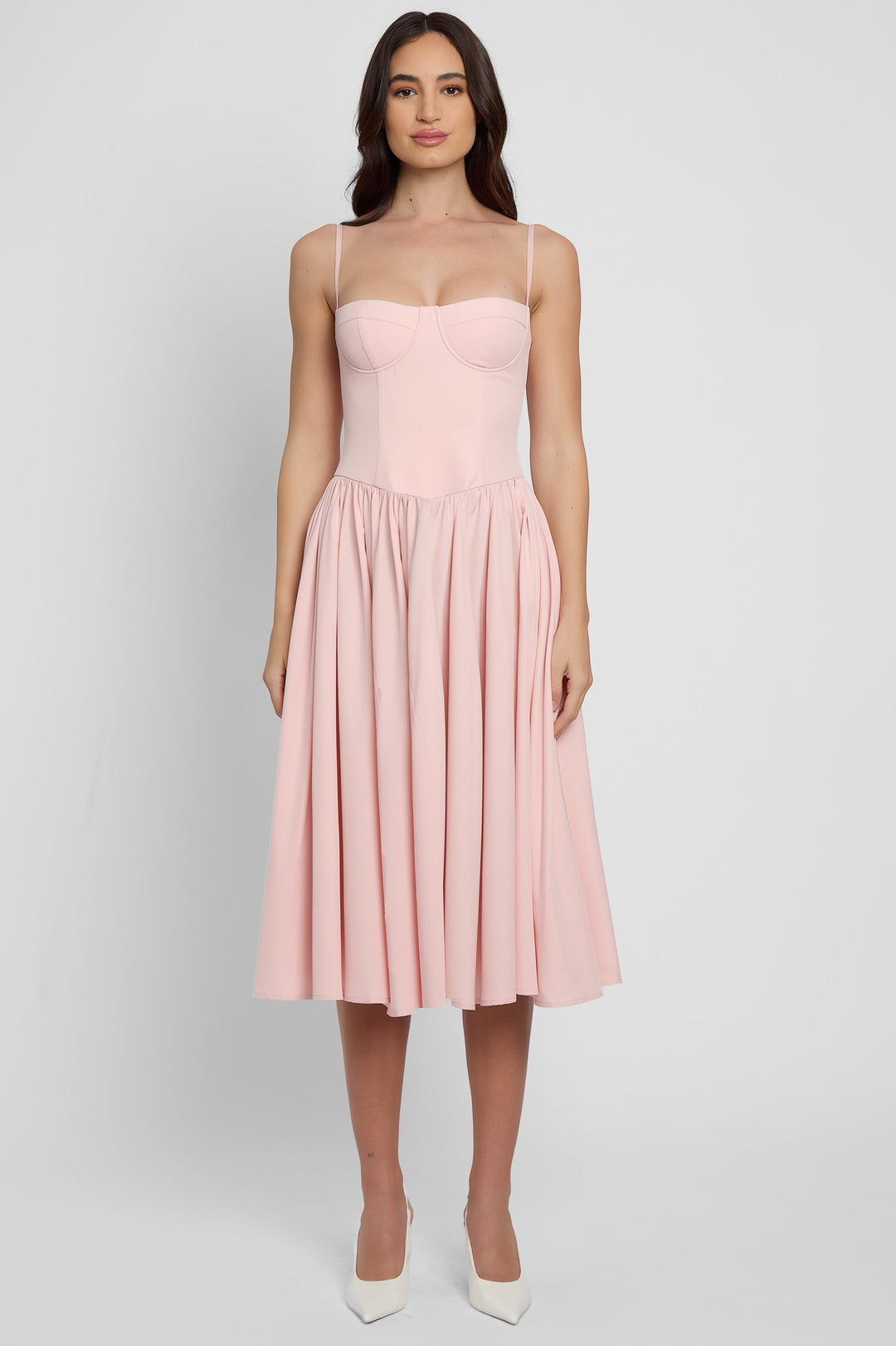 Ciara Bustier Midi Dress Elegant Silhouette Autumn Fashion