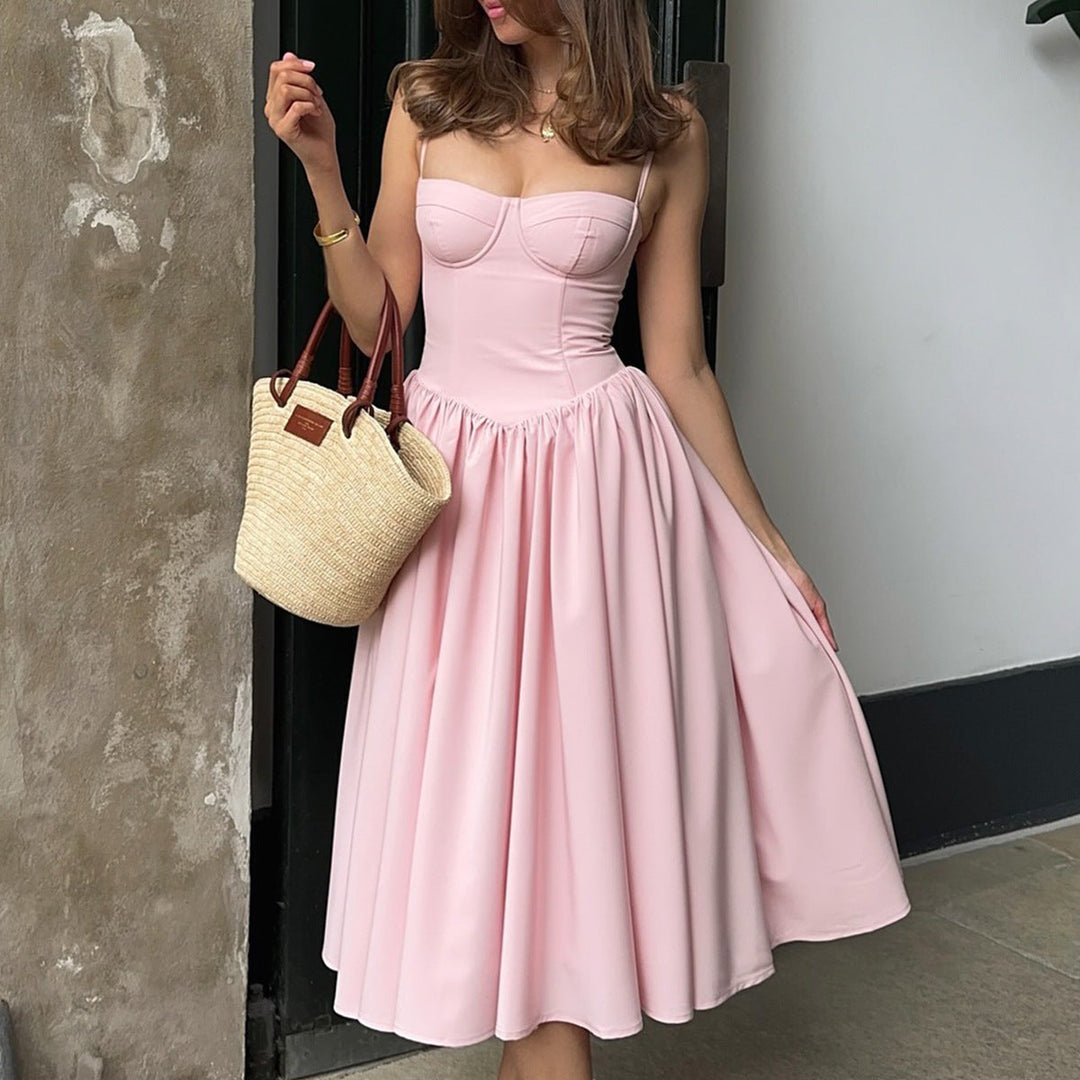 Ciara Bustier Midi Dress Elegant Silhouette Autumn Fashion
