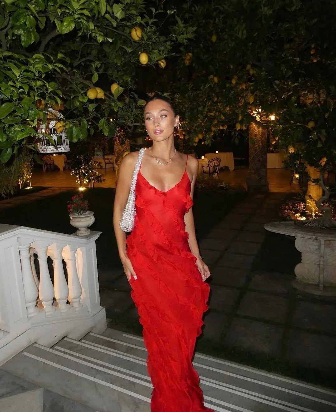 Lottie Elegant Off-Shoulder Backless Maxi Dress for Autumn and Summer