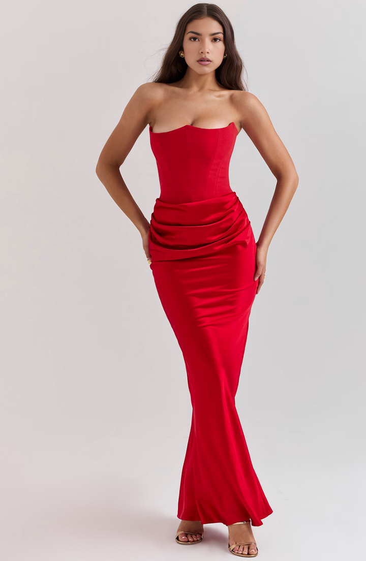 Tessa Strapless Maxi Dress Lightweight Elegant Silhouette Summer