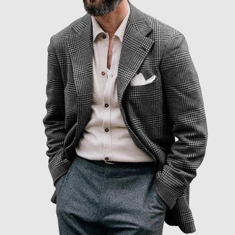 Ethan | Classic Elegant Checkered Men's Blazer 1