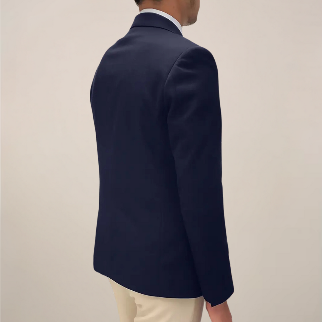 Ethan | Classic Structured Men's Blazer Jacket with Gold Button Detail 2