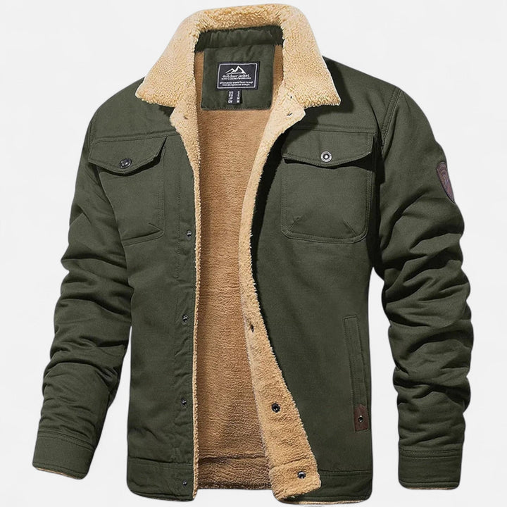 Ethan | Cozy Classic Mens Bomber Jacket with Sherpa Collar 0