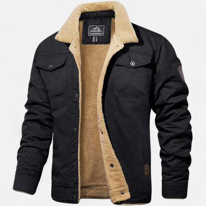 Ethan | Cozy Classic Mens Bomber Jacket with Sherpa Collar 1