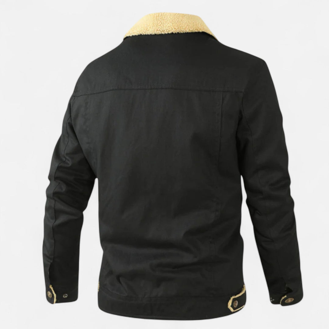 Ethan | Cozy Classic Mens Bomber Jacket with Sherpa Collar 2