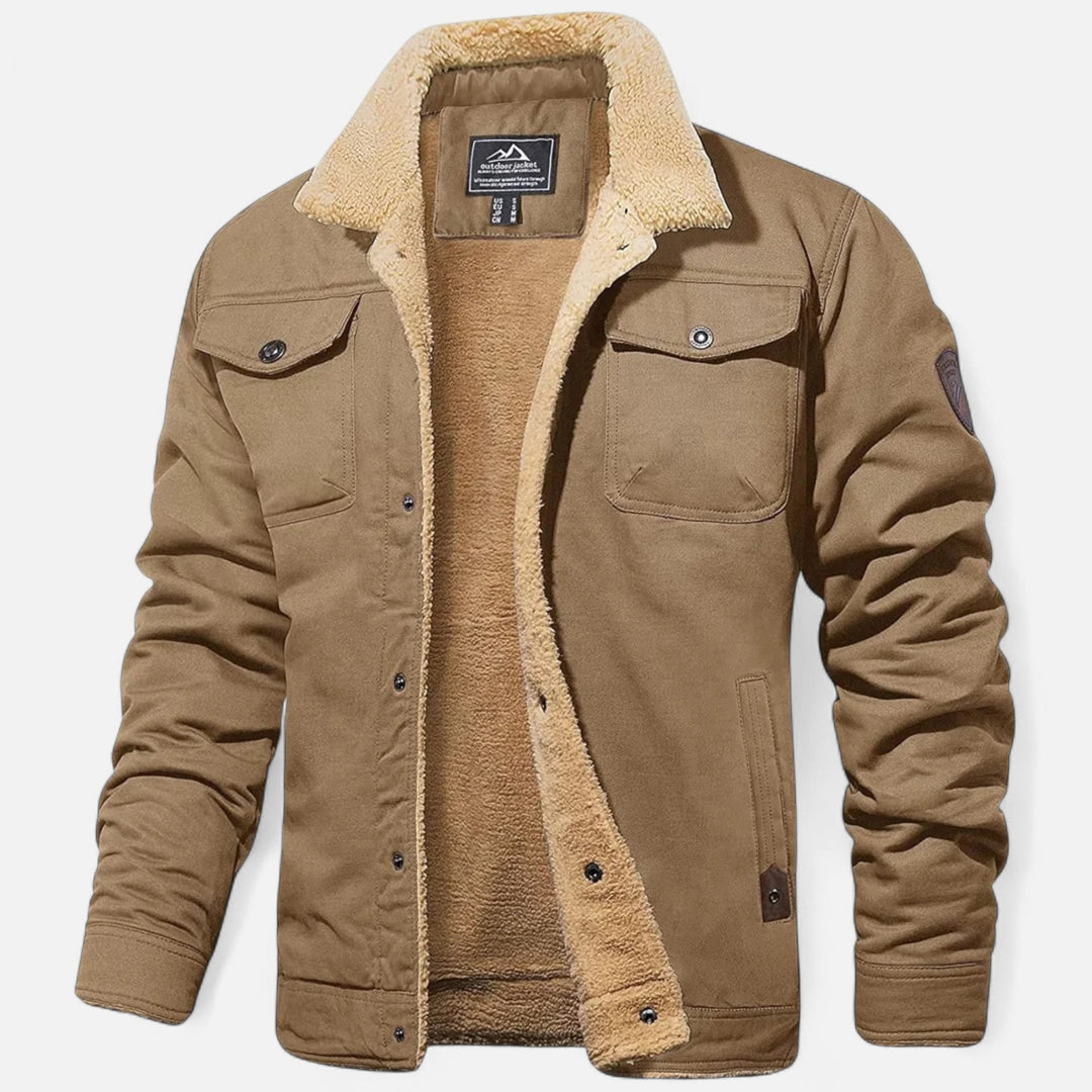 Ethan | Cozy Classic Mens Bomber Jacket with Sherpa Collar 4
