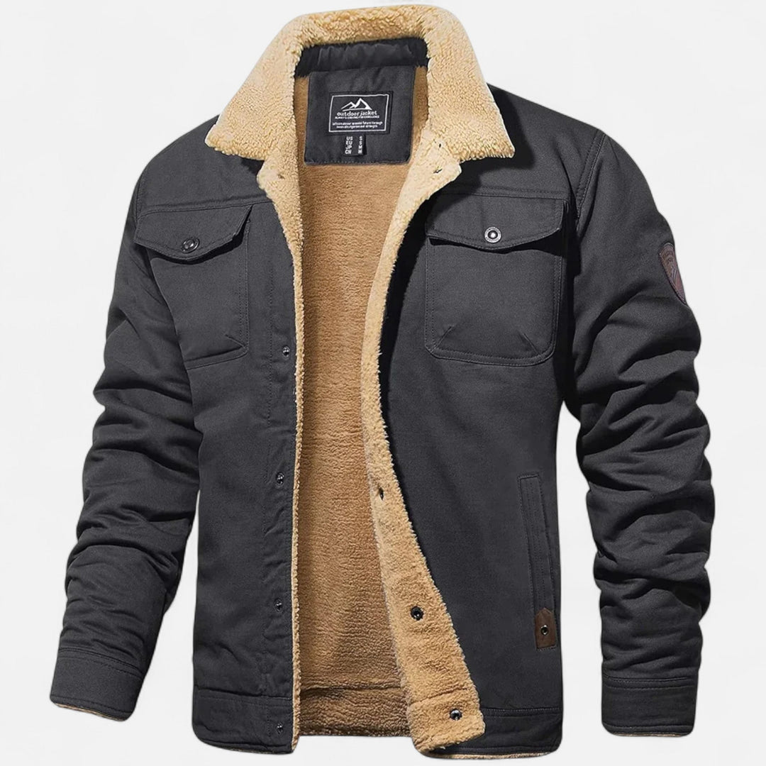 Ethan | Cozy Classic Mens Bomber Jacket with Sherpa Collar 5