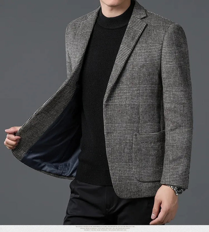 Ethan | Elegant Glen Check Men's Blazer Jacket 0