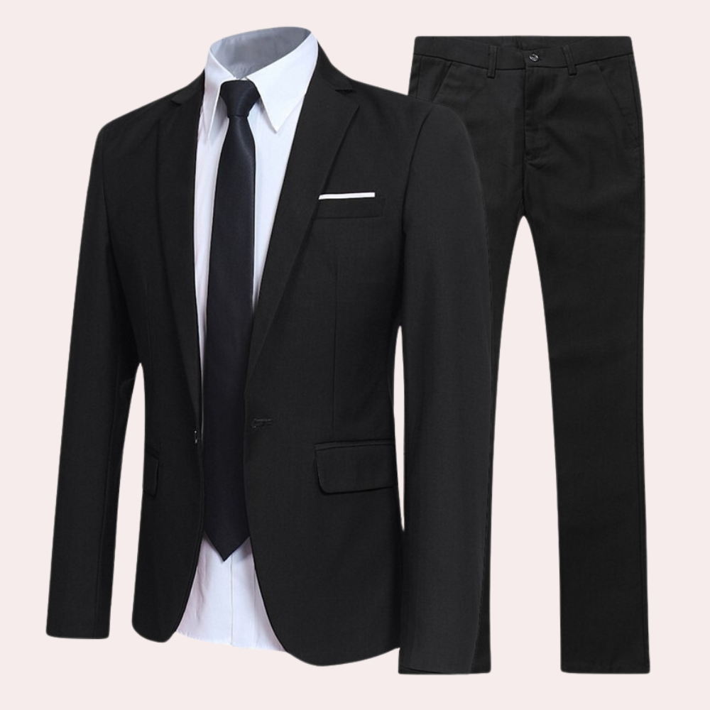 Ethan | Elegant Slim Fit Black Suit for Men and Groomsmen 0