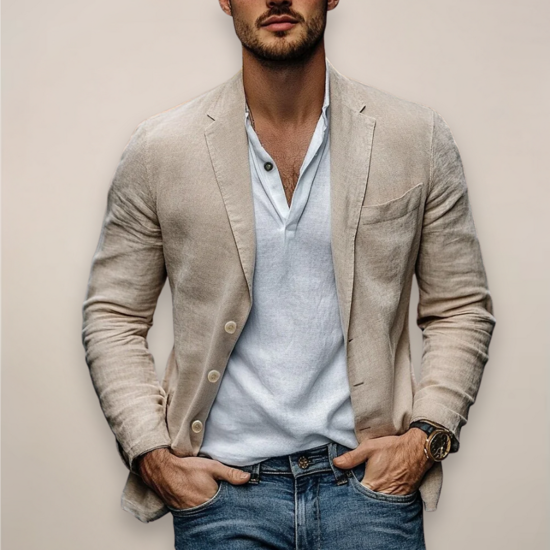 Ethan | Lightweight Breathable Linen Blazer for Men 0