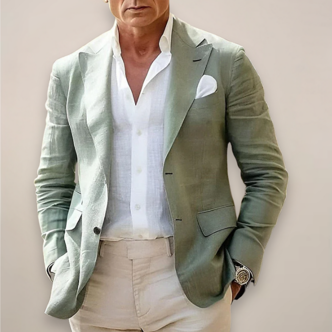 Ethan | Modern Sophisticated Linen Blazer 2