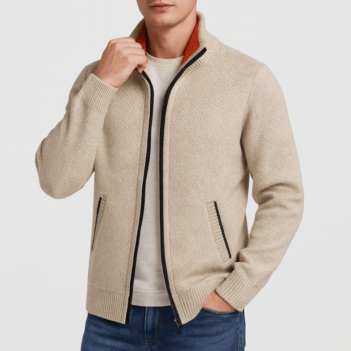 Ethan | Modern Zip-Up Men's Cardigan Sweater 0