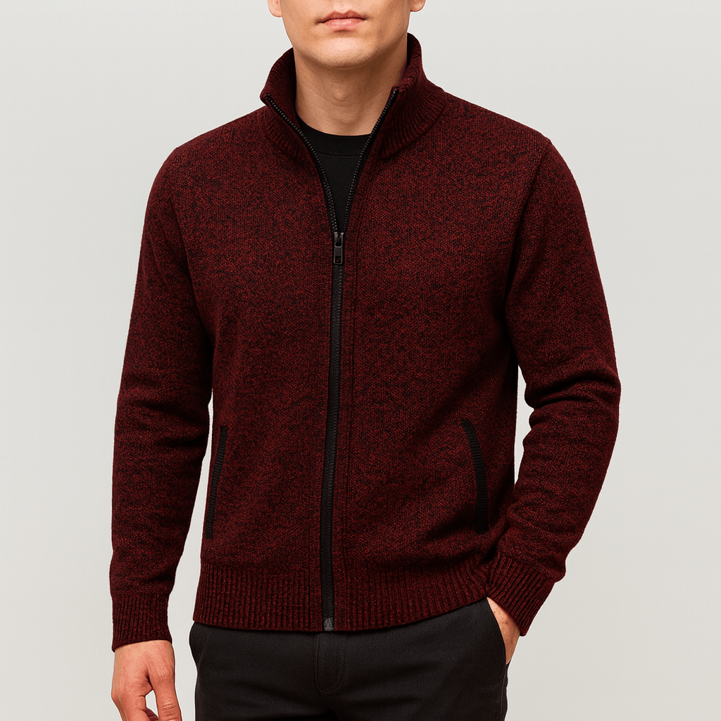 Ethan | Modern Zip-Up Men's Cardigan Sweater 2