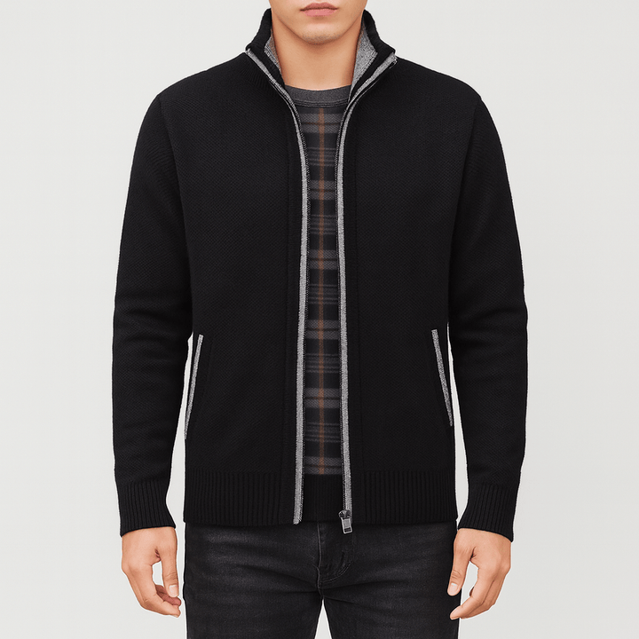 Ethan | Modern Zip-Up Men's Cardigan Sweater 4