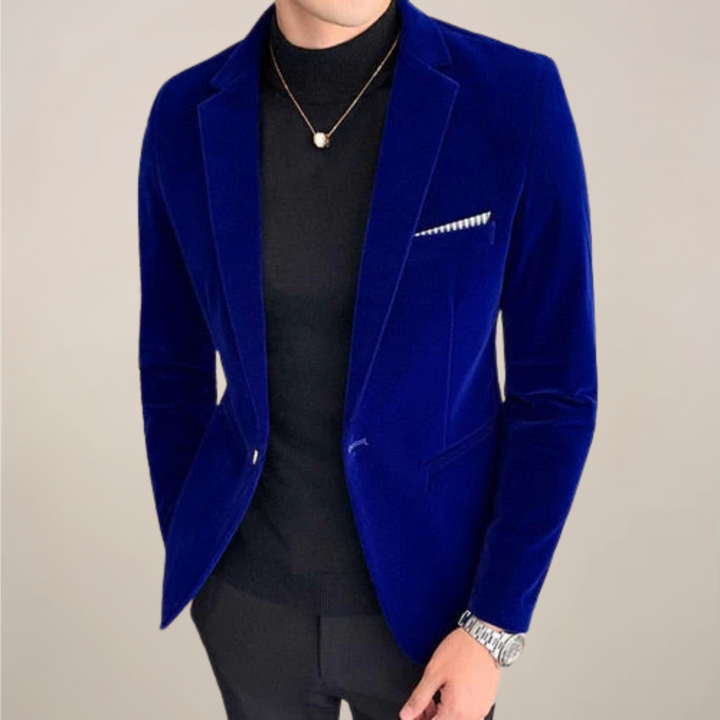 Ethan | Sophisticated Slim Velvet Blazer for Autumn Winter 2
