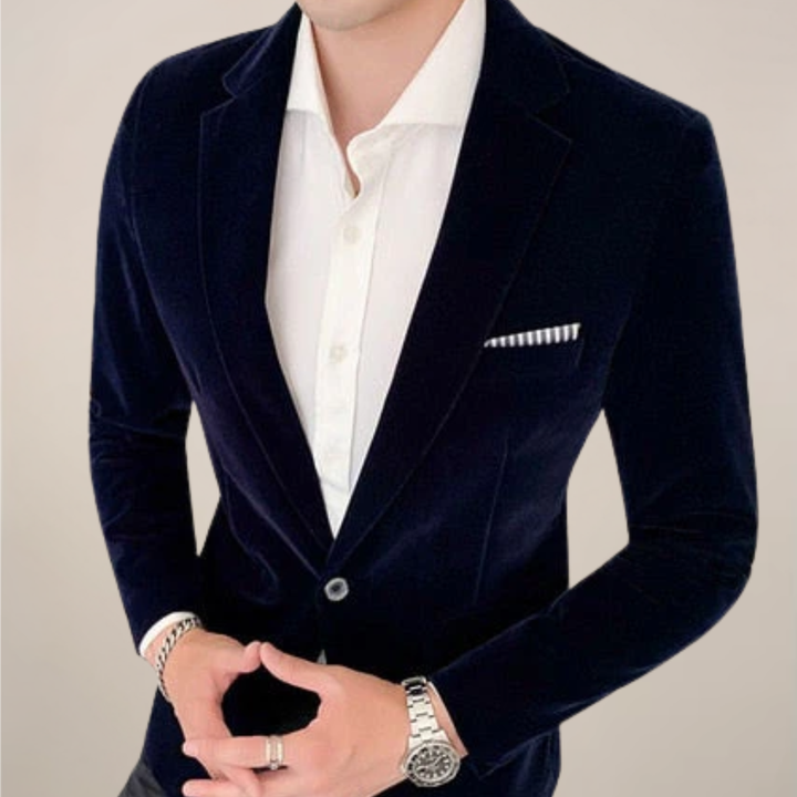 Ethan | Sophisticated Slim Velvet Blazer for Autumn Winter 3