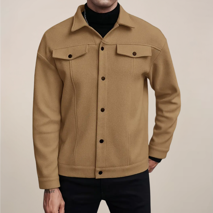 Ethan | Stylish Button-Up Men's Winter Jacket with Structured Collar 1