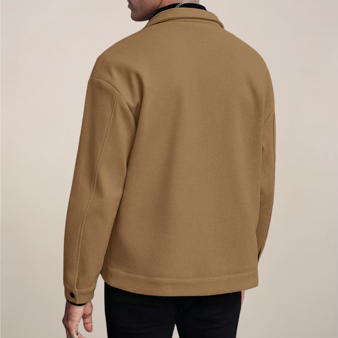 Ethan | Stylish Button-Up Men's Winter Jacket with Structured Collar 2