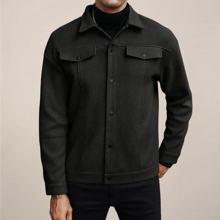 Ethan | Stylish Button-Up Men's Winter Jacket with Structured Collar 4