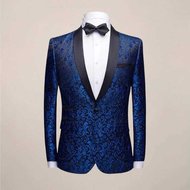 Ethan | Stylish Embroidered Tuxedo Jacket Shawl Collar 1