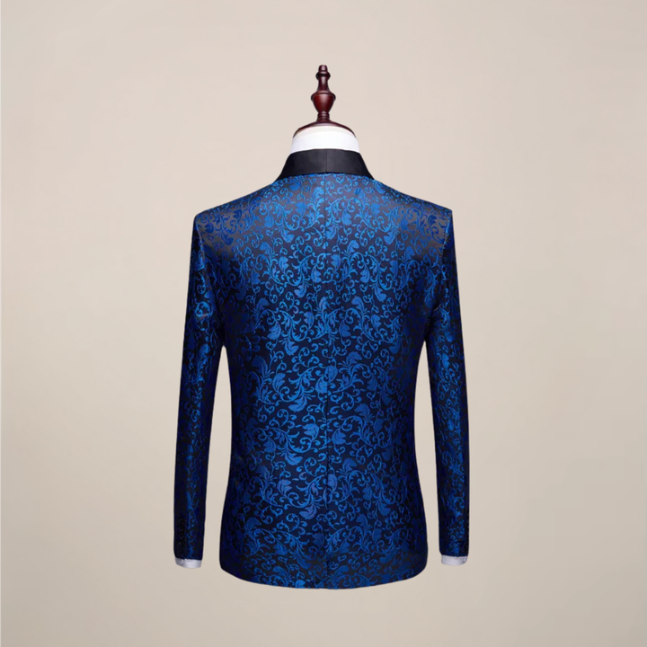Ethan | Stylish Embroidered Tuxedo Jacket Shawl Collar 2
