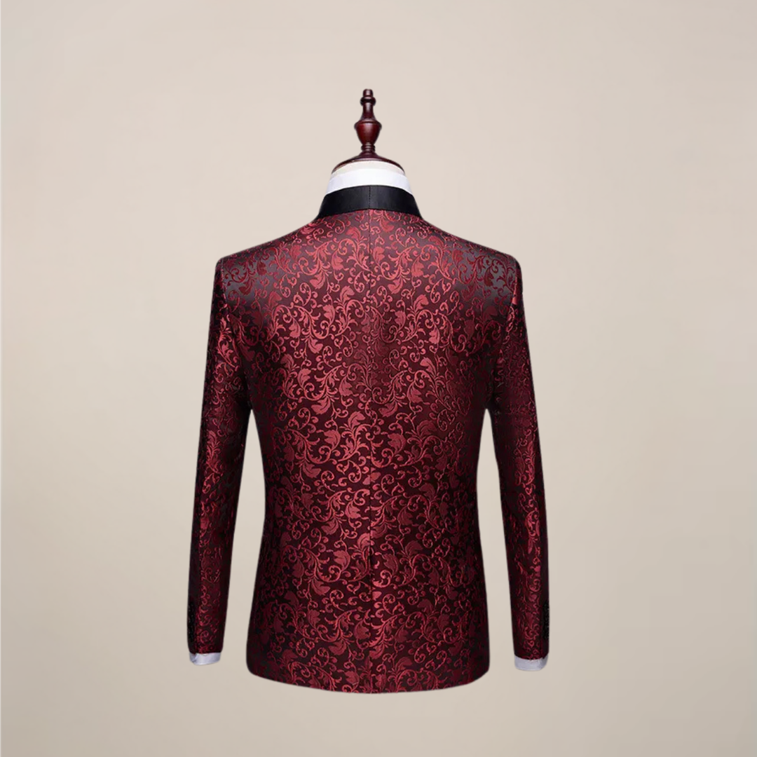 Ethan | Stylish Embroidered Tuxedo Jacket Shawl Collar 6