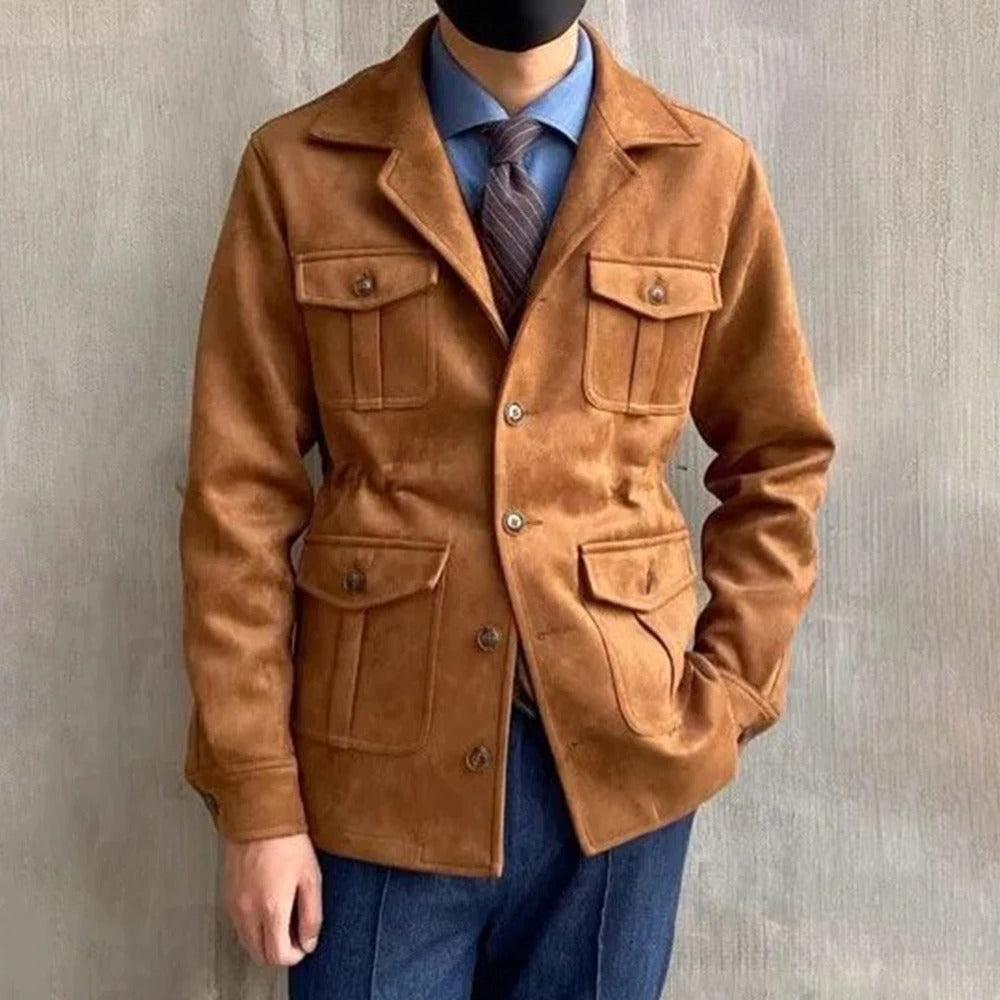 Ethan | Stylish Suede-Look Autumn Hunting Jacket 0