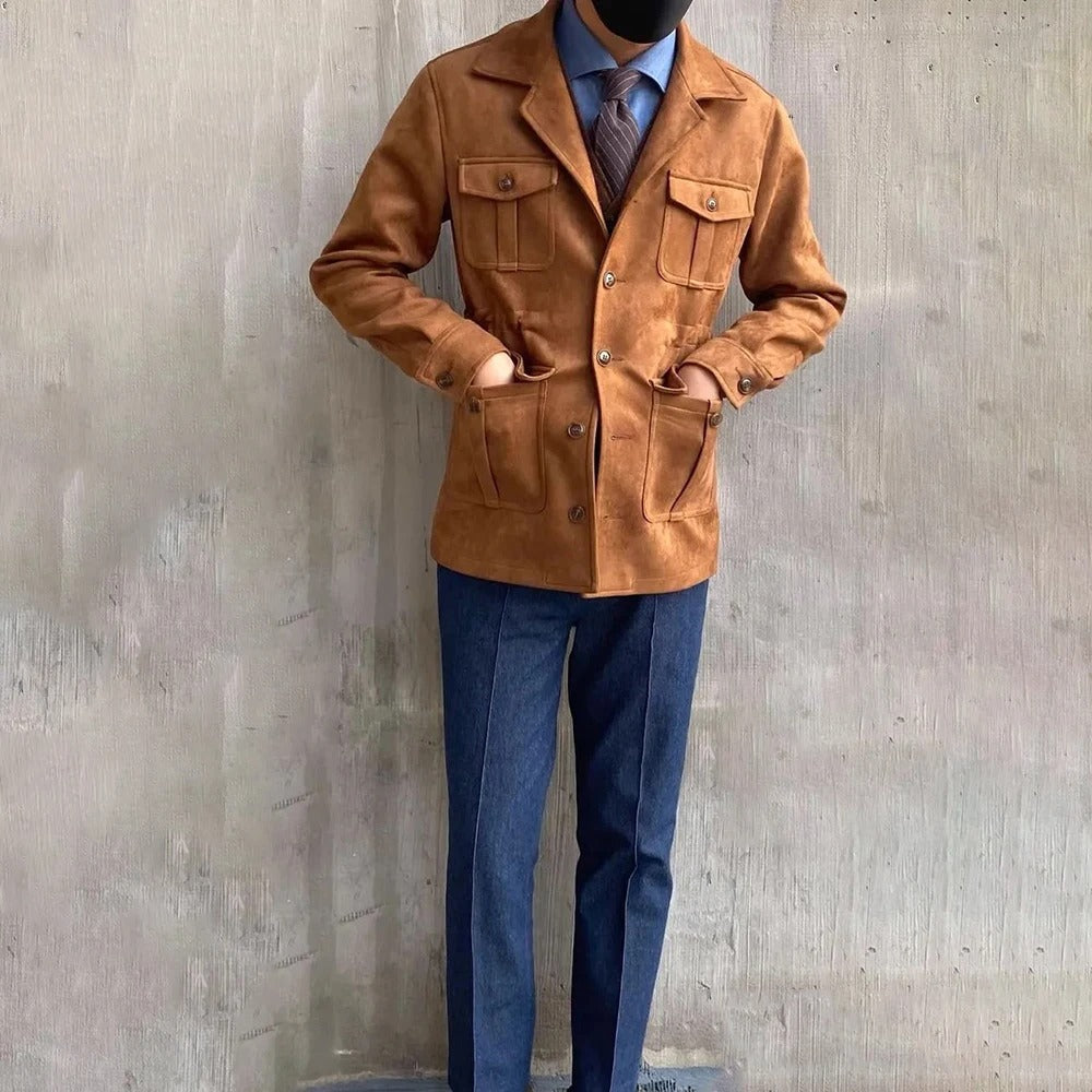 Ethan | Stylish Suede-Look Autumn Hunting Jacket 1