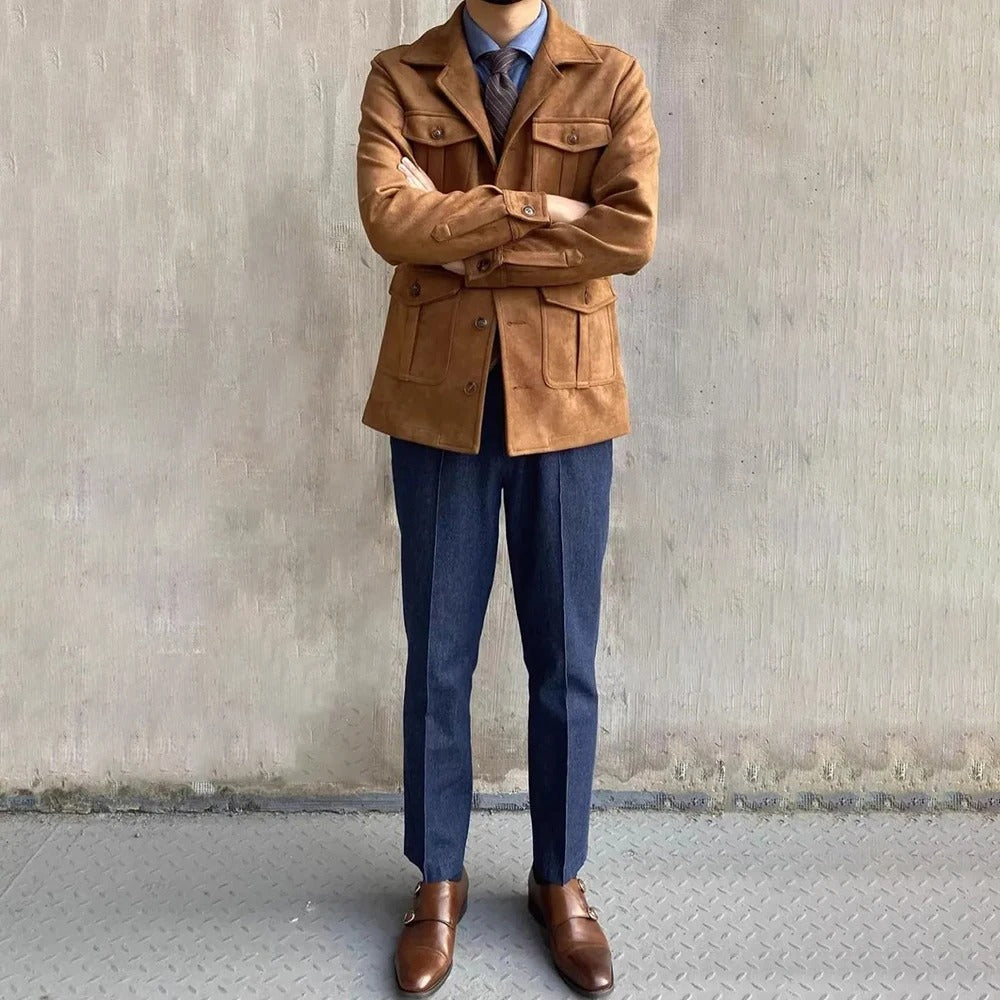 Ethan | Stylish Suede-Look Autumn Hunting Jacket 2