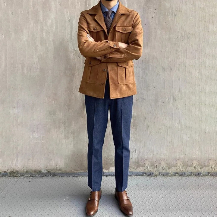 Ethan | Stylish Suede-Look Autumn Hunting Jacket 2