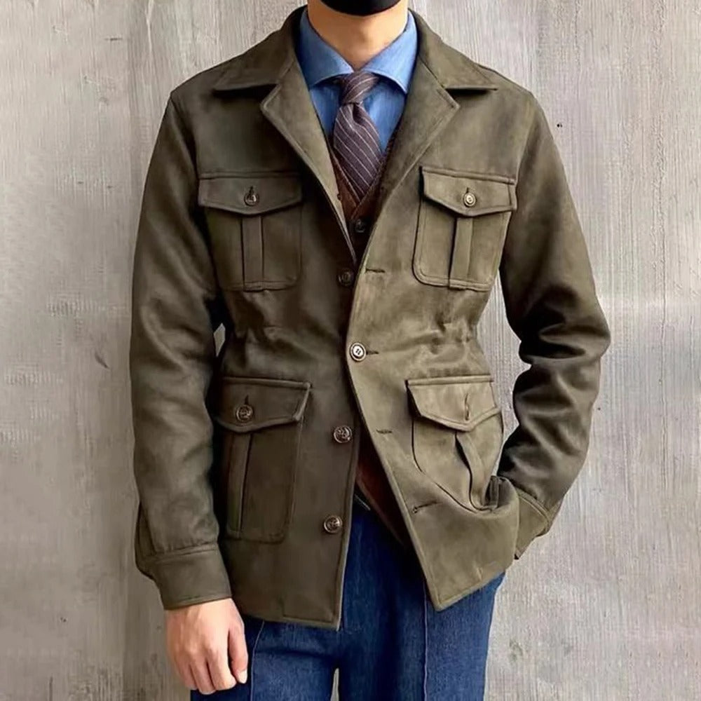 Ethan | Stylish Suede-Look Autumn Hunting Jacket 3